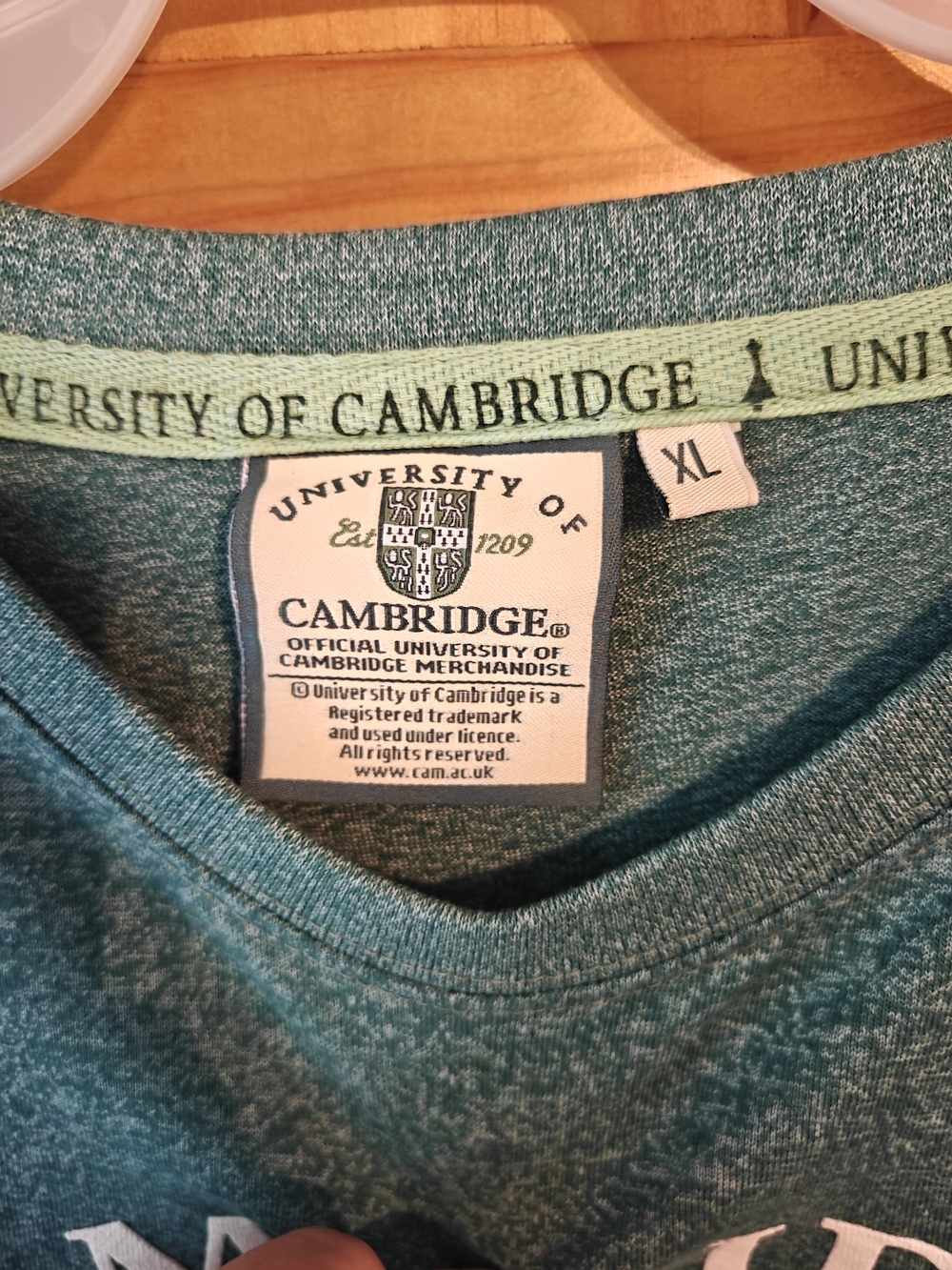 Cambridge University Short-Sleeve Tee in Teal Heather - Picture 2 of 3